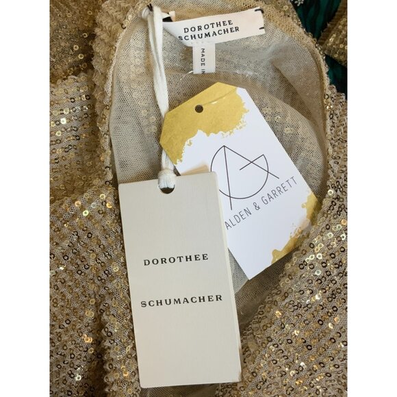 Dorothee Schumacher Gold Sequin Shimmering Dreams Midi Dress, Size 4, $1250 NWT! - Picture 11 of 15